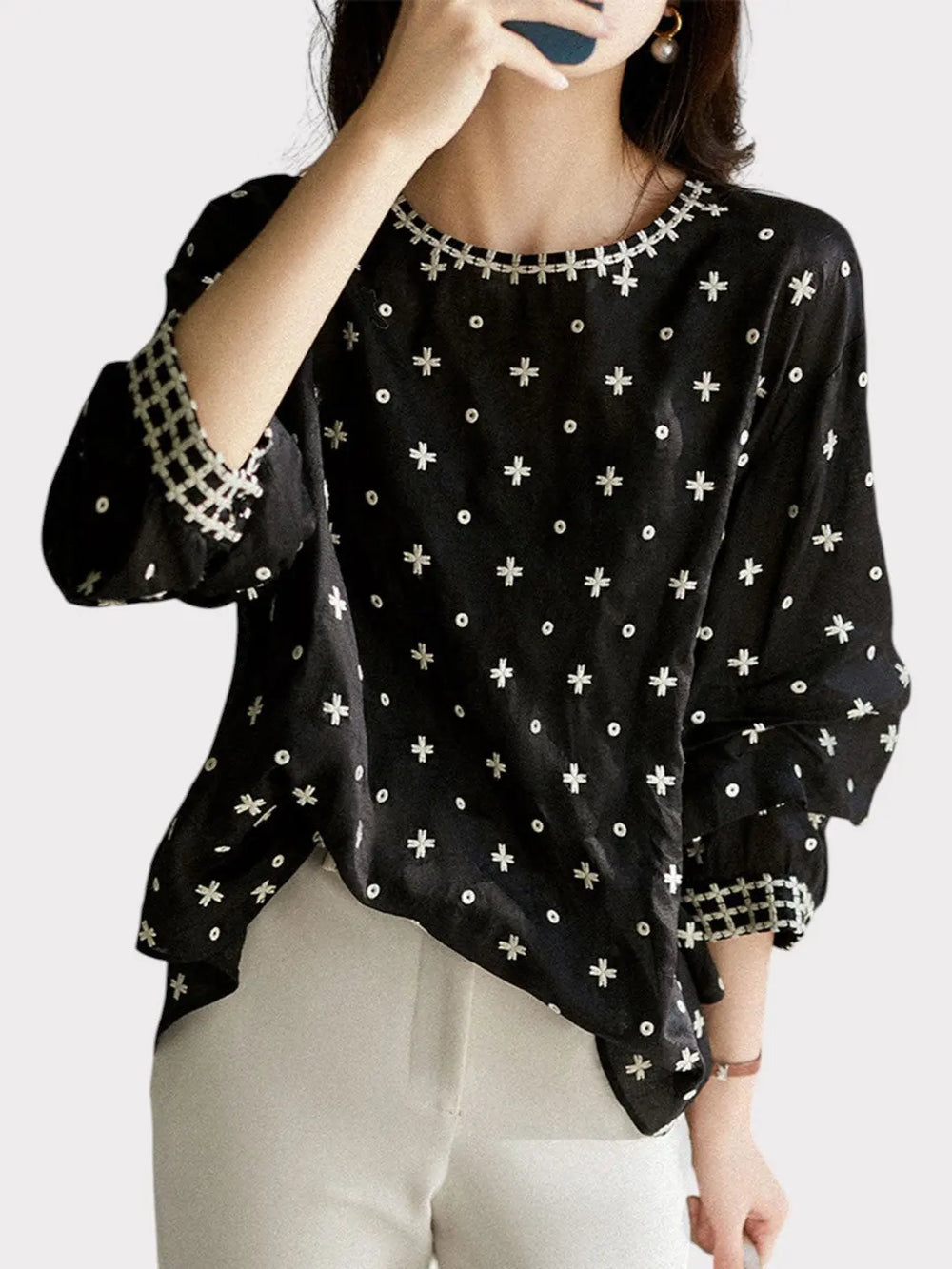 Crossweave Charm Blouse Jasmine's Boutique Australia