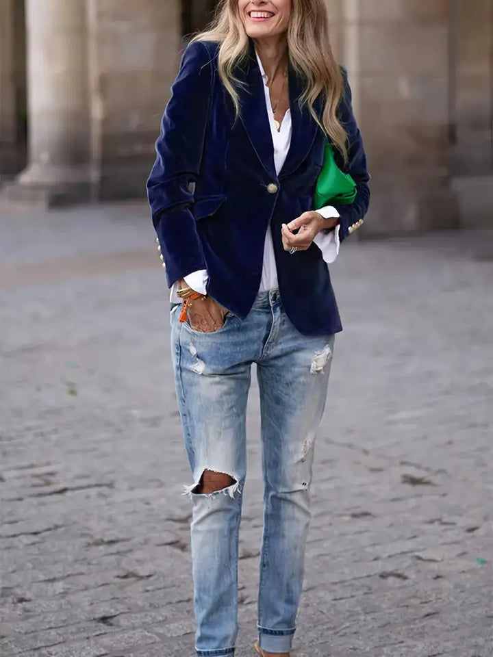 Luxe Velvet Tailored Blazer Jasmine's Boutique Australia