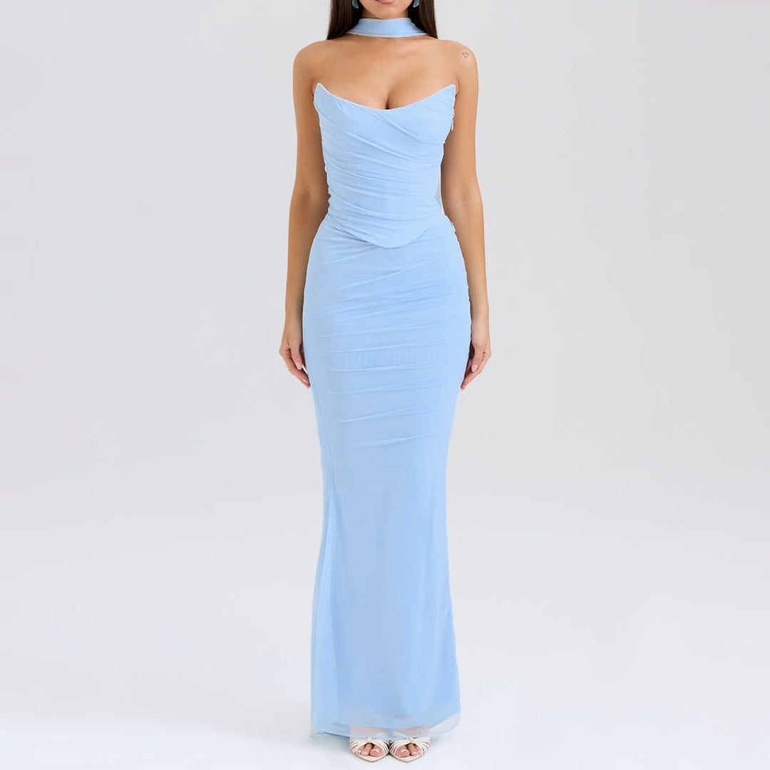 Blue Strapless Bodice and Skirt Set Jasmine's Boutique Australia