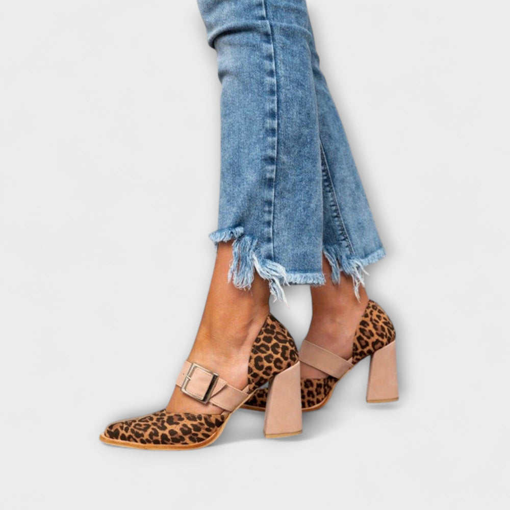 Leopard Print Heeled Sandals Jasmine's Boutique Australia