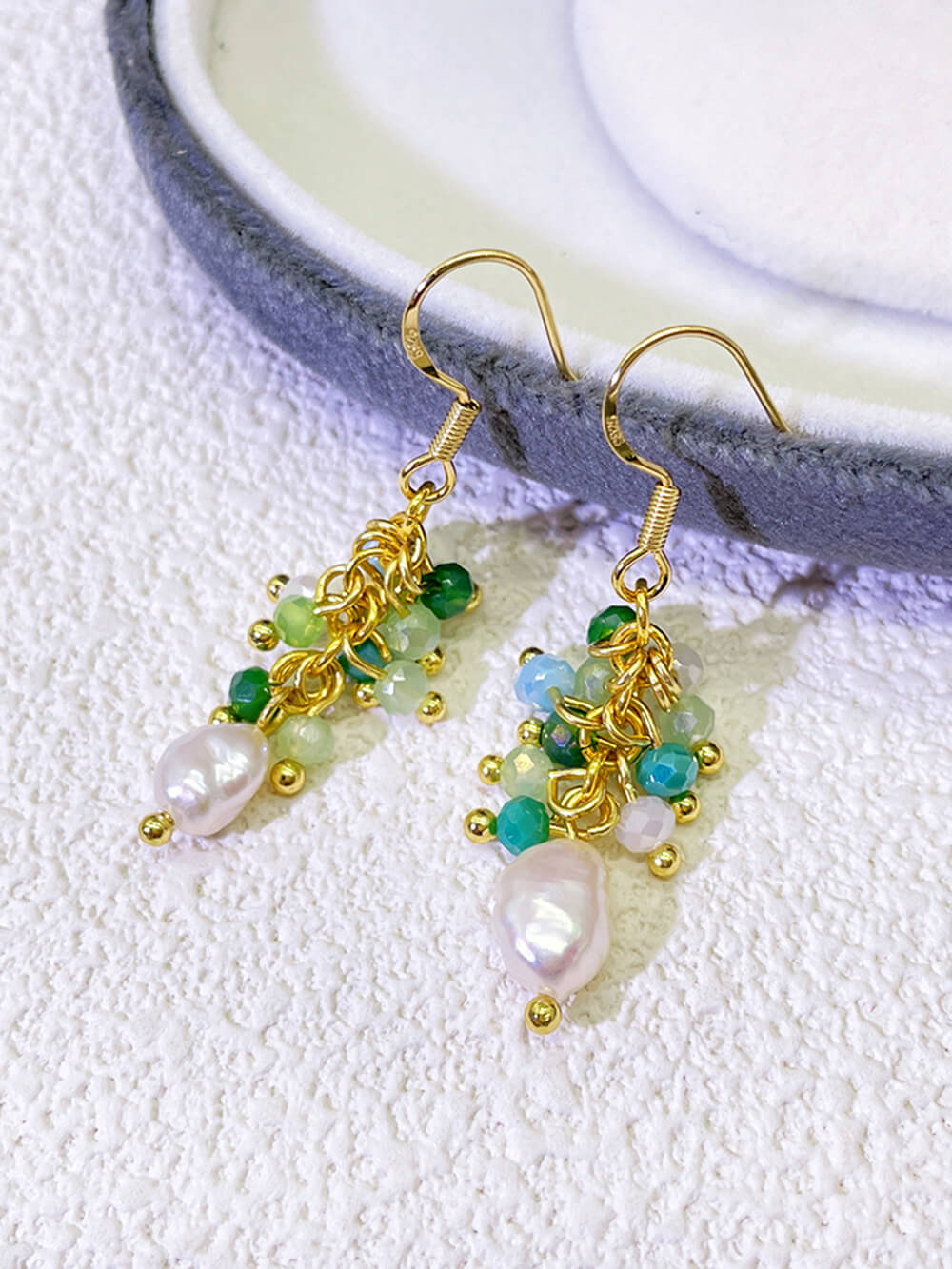Small Fresh Grape Cluster Tassel Earrings Jasmine's Boutique Australia