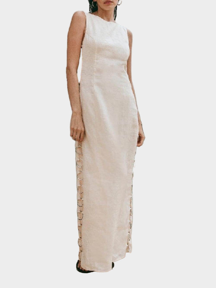 Sleeveless Midi Dress with Signature Print Jasmine's Boutique Australia