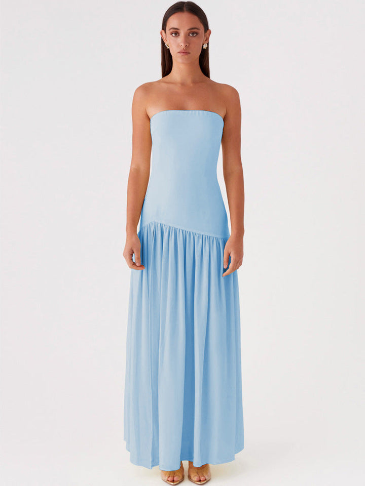 Solid Color Strapless High Low Dress Jasmine's Boutique Australia