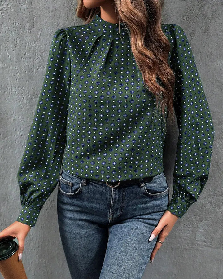 Vintage Charm Geometric Blouse Jasmine's Boutique Australia