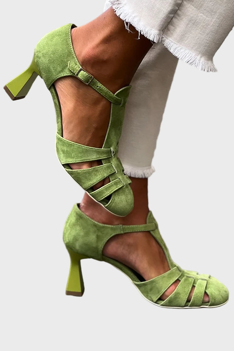 Verdelia Suede T-Strap Sandals Jasmine's Boutique Australia