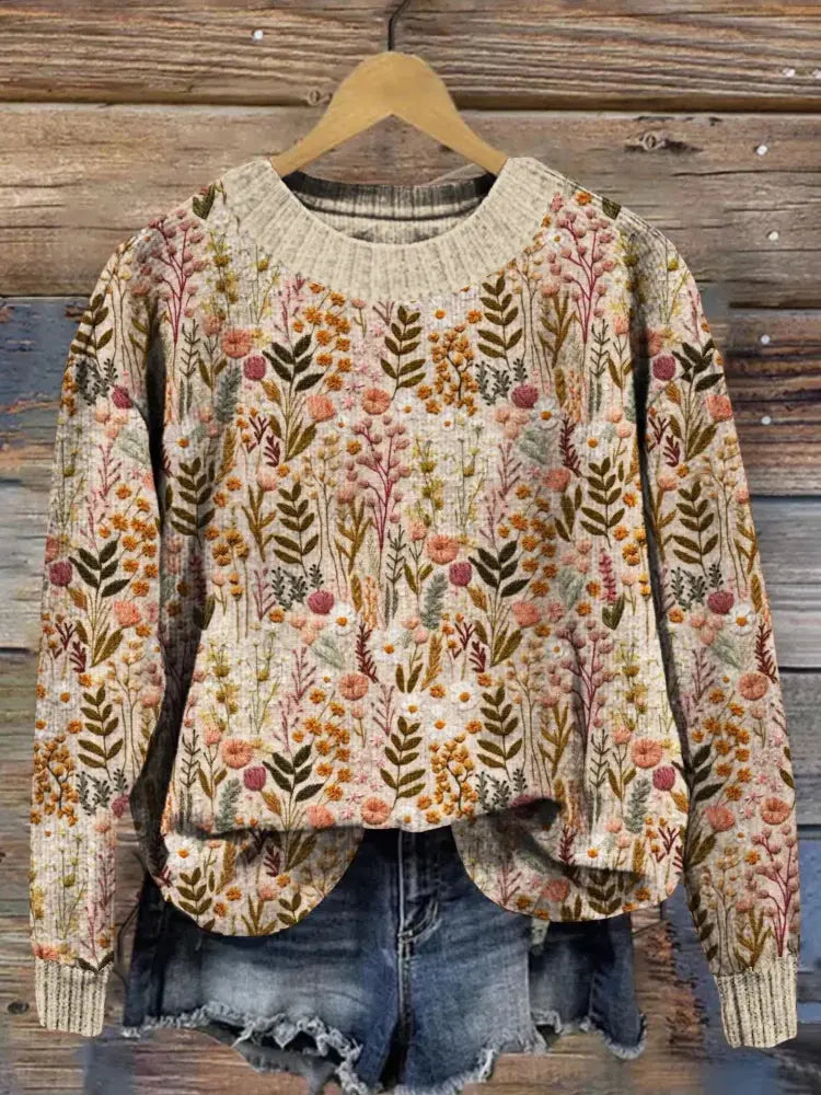 Meadow Bloom Knit Sweater Jasmine's Boutique Australia