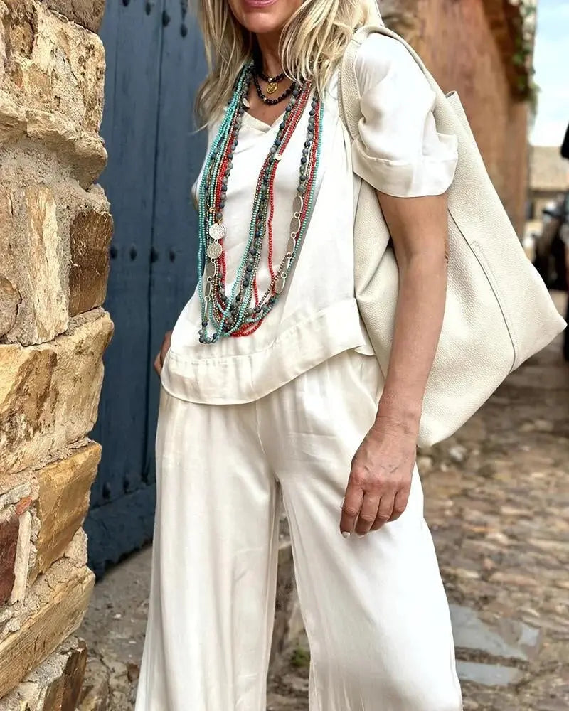 Effortless Chic Wide-Leg Set Jasmine's Boutique Australia