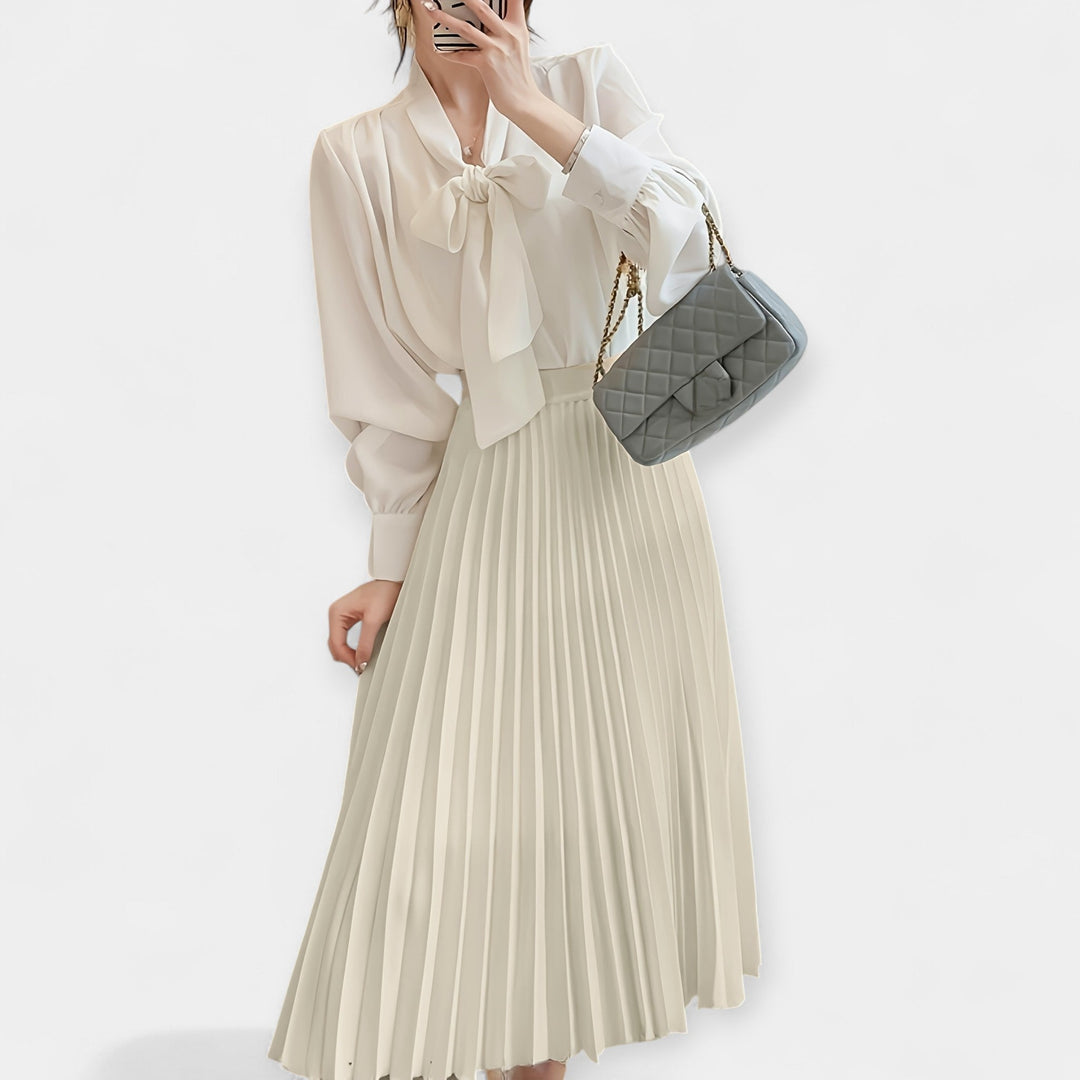 Long Pleated Satin Skirt Jasmine's Boutique Australia