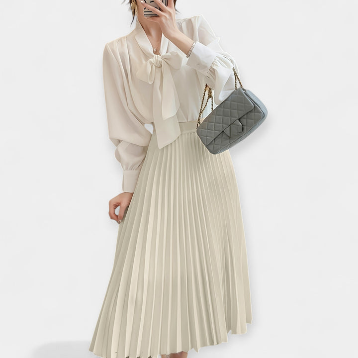 Long Pleated Satin Skirt Jasmine's Boutique Australia