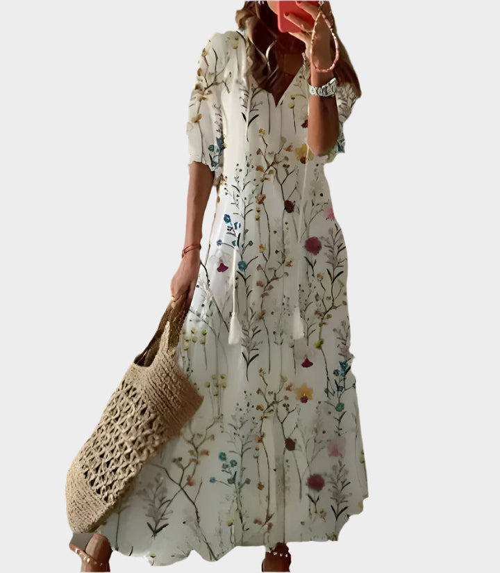 Vintage Dress with V-Neckline Jasmine's Boutique Australia