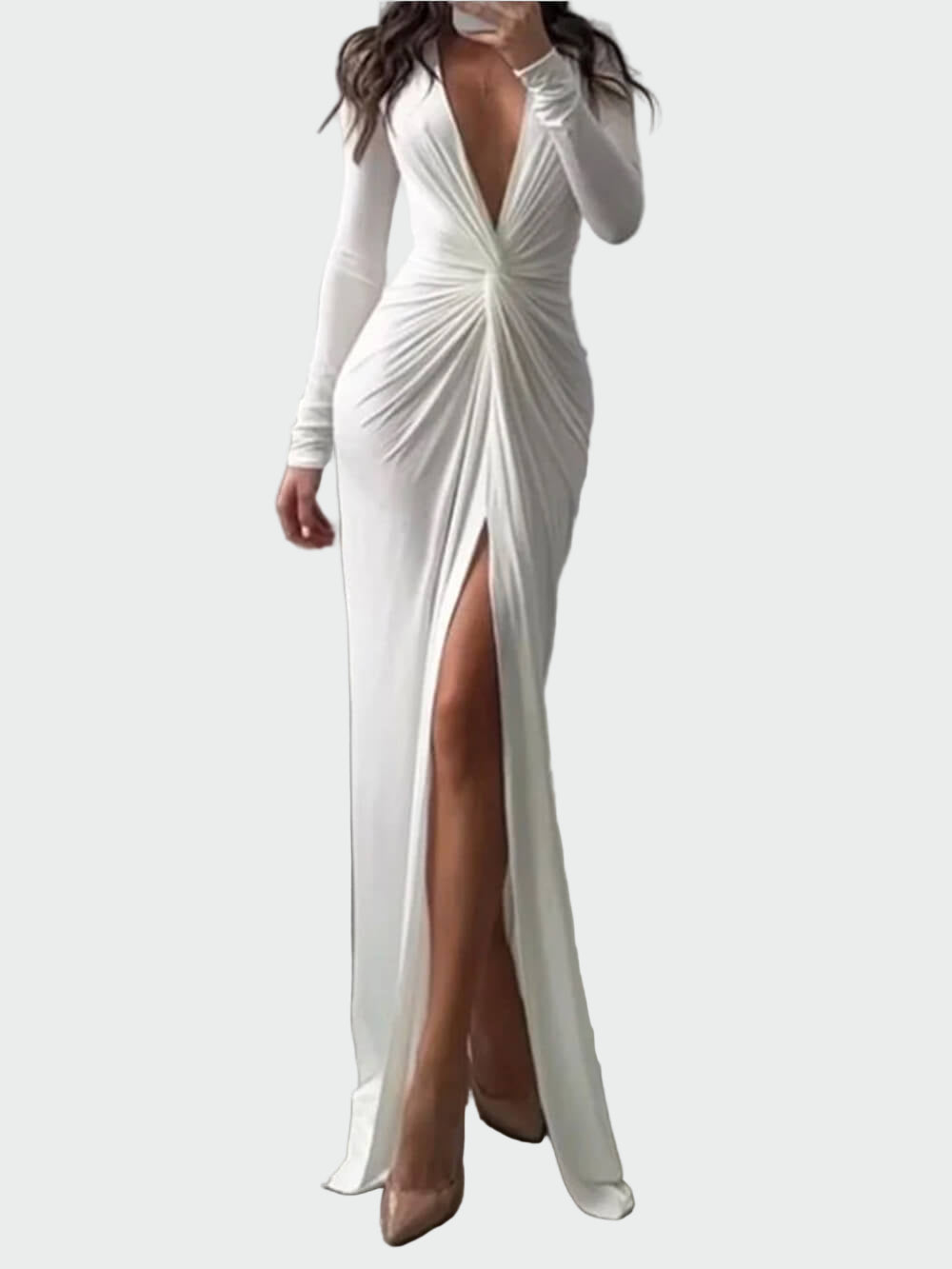 V Neck Long Sleeve Maxi Dress Jasmine's Boutique Australia