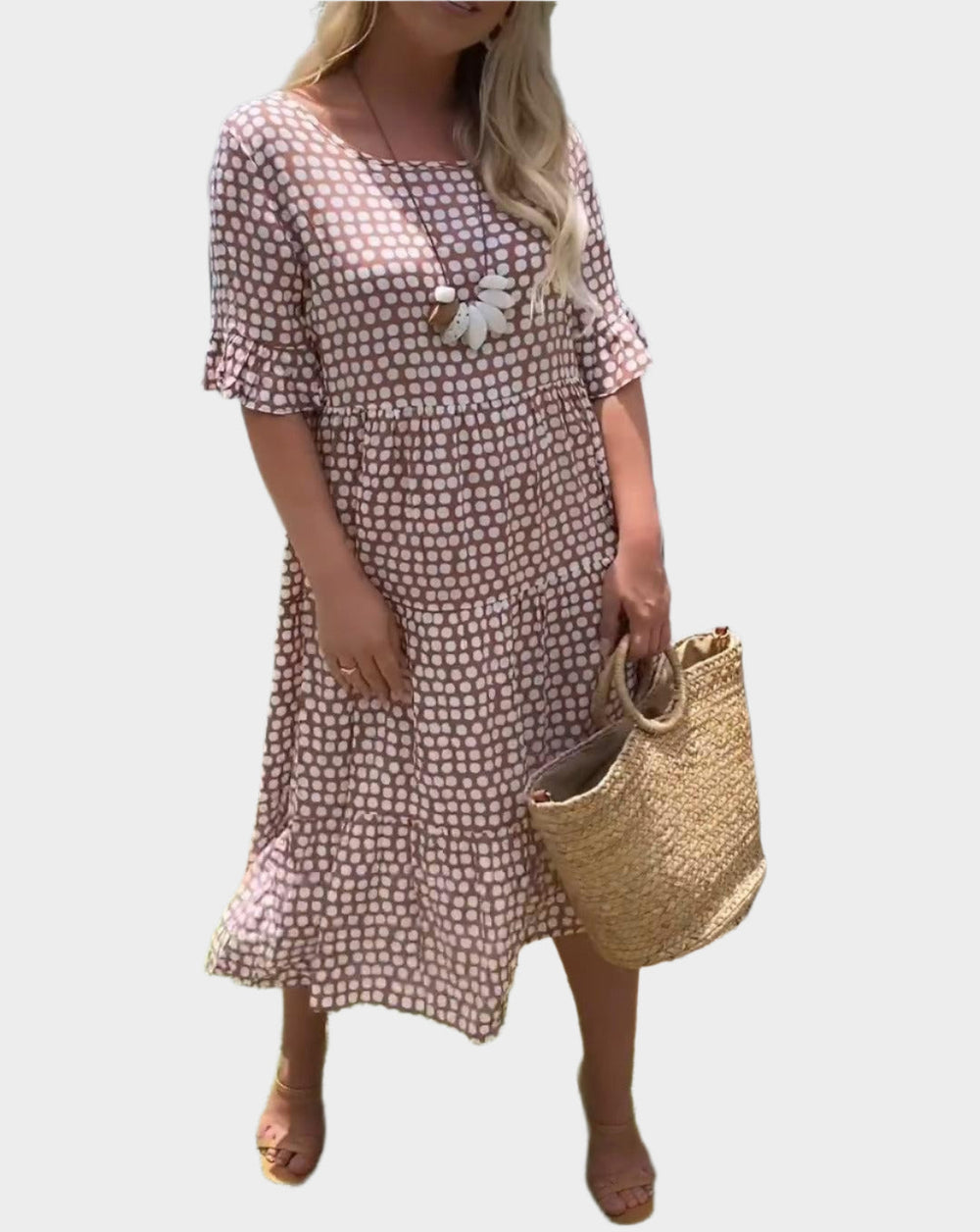 Midi Dress with Elegant Stripes Jasmine's Boutique Australia
