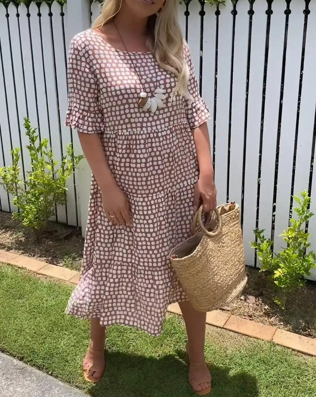 Breezy Polka Dot Midi Dress Jasmine's Boutique Australia