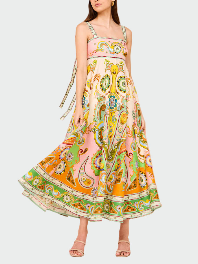Camisole Holiday Print Midi Dress Jasmine's Boutique Australia