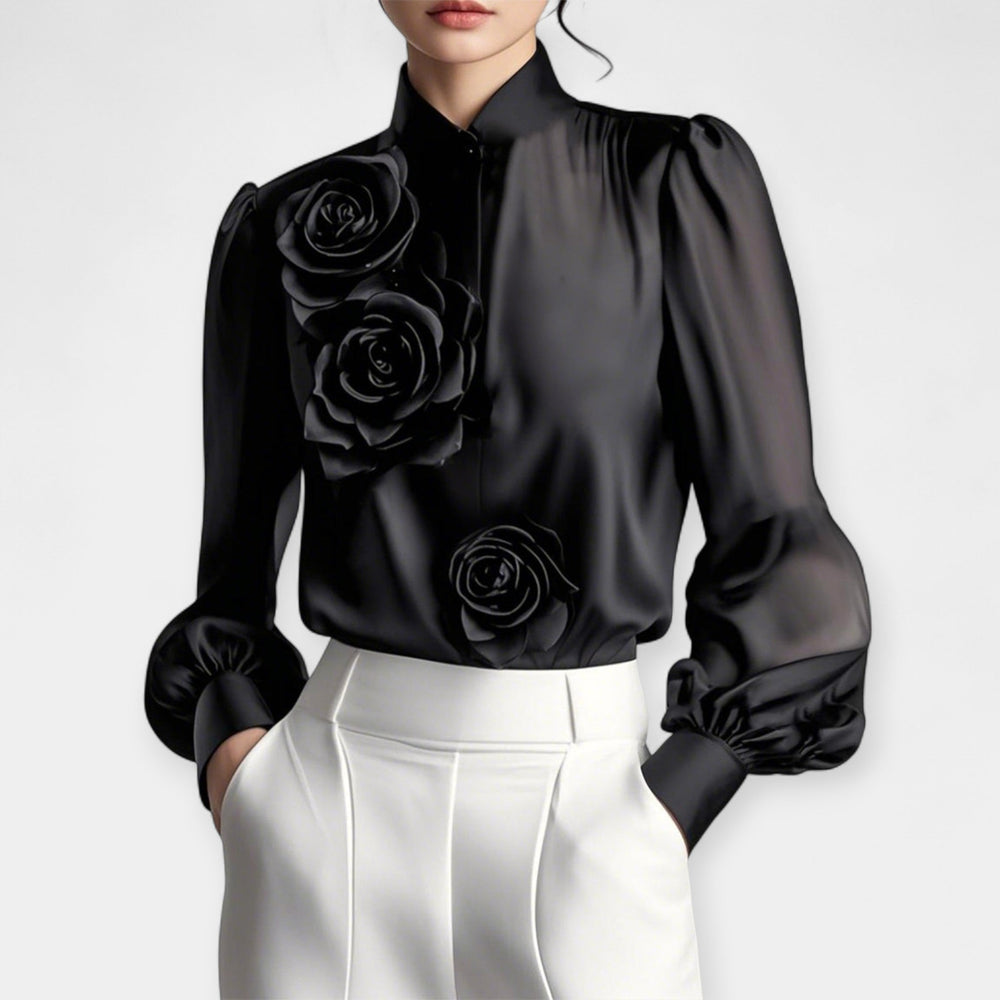 Blouse with 3D Roses Jasmine's Boutique Australia