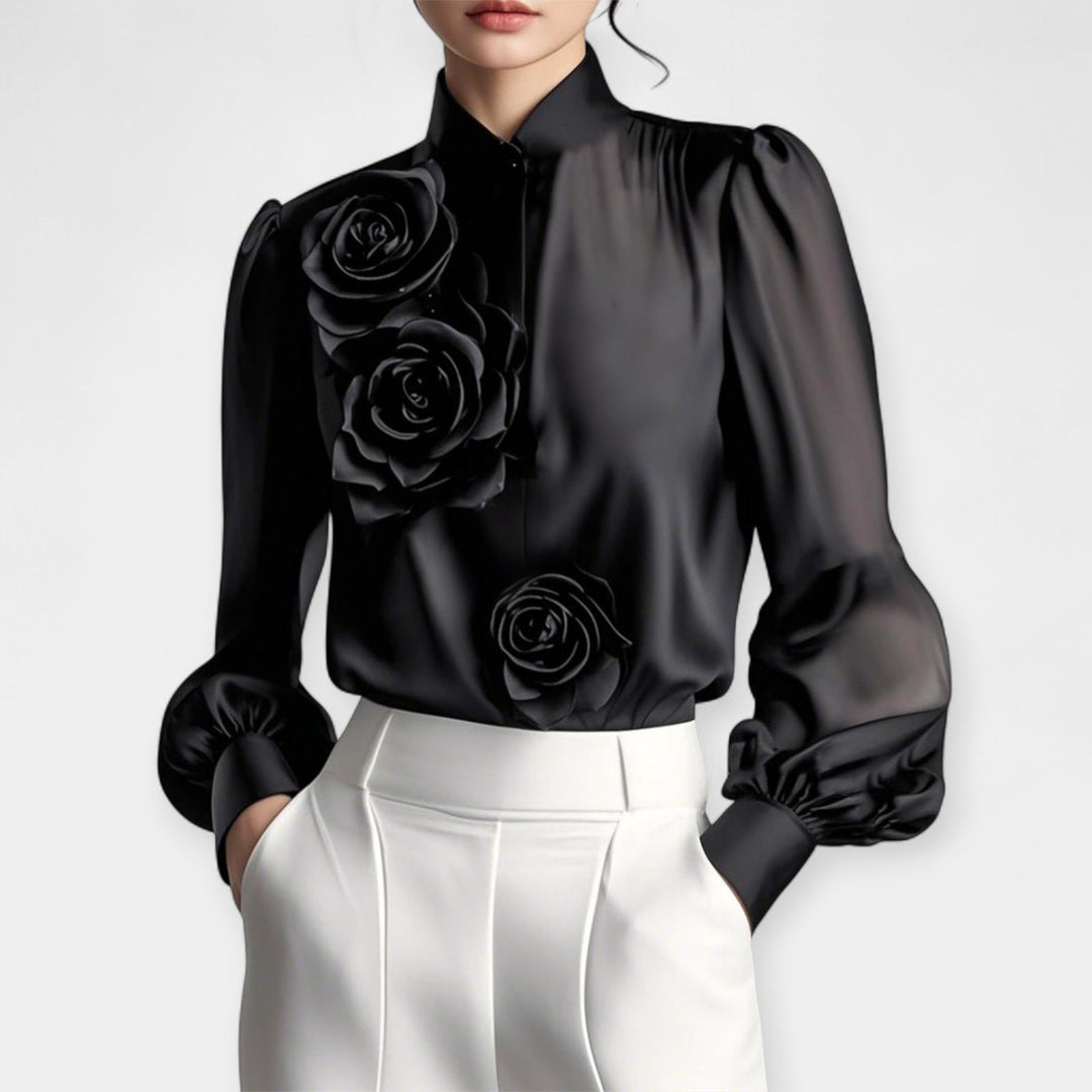 Blouse with 3D Roses Jasmine's Boutique Australia