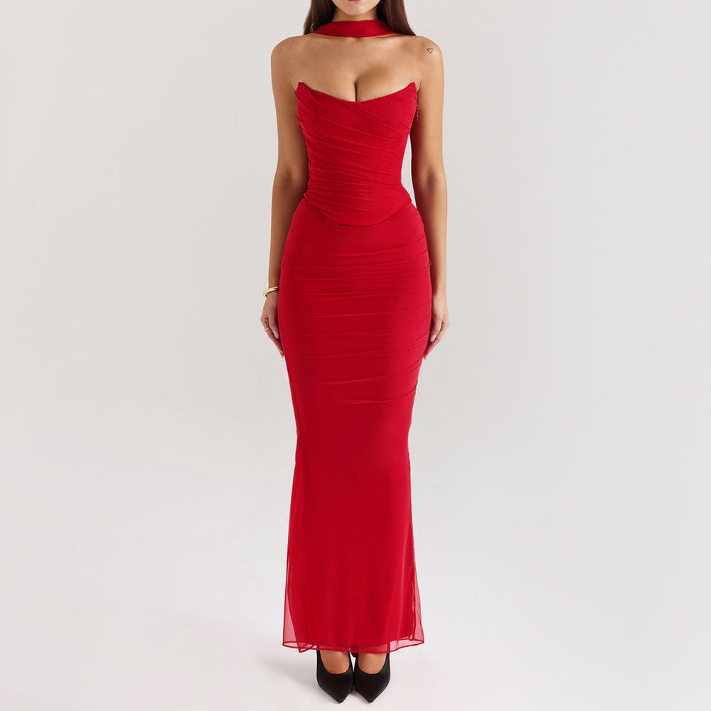 Red Strapless Bustier and Skirt Set Jasmine's Boutique Australia