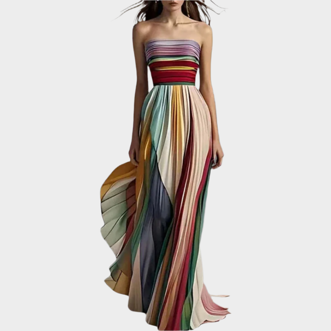 Maxi Strapless Dress with Pleated Movement and Impressive Design Jasmine's Boutique Australia