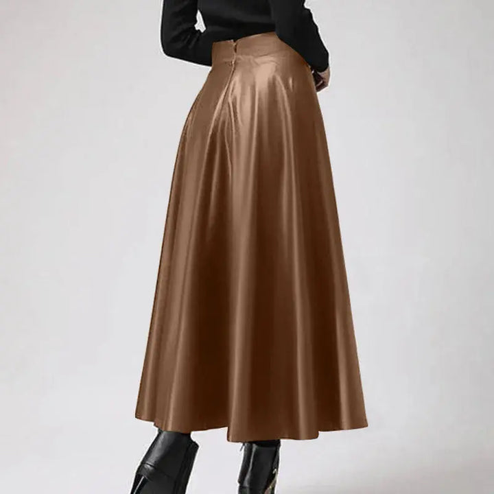 Elegant High-Waist Faux Leather Maxi Skirt Jasmine's Boutique Australia