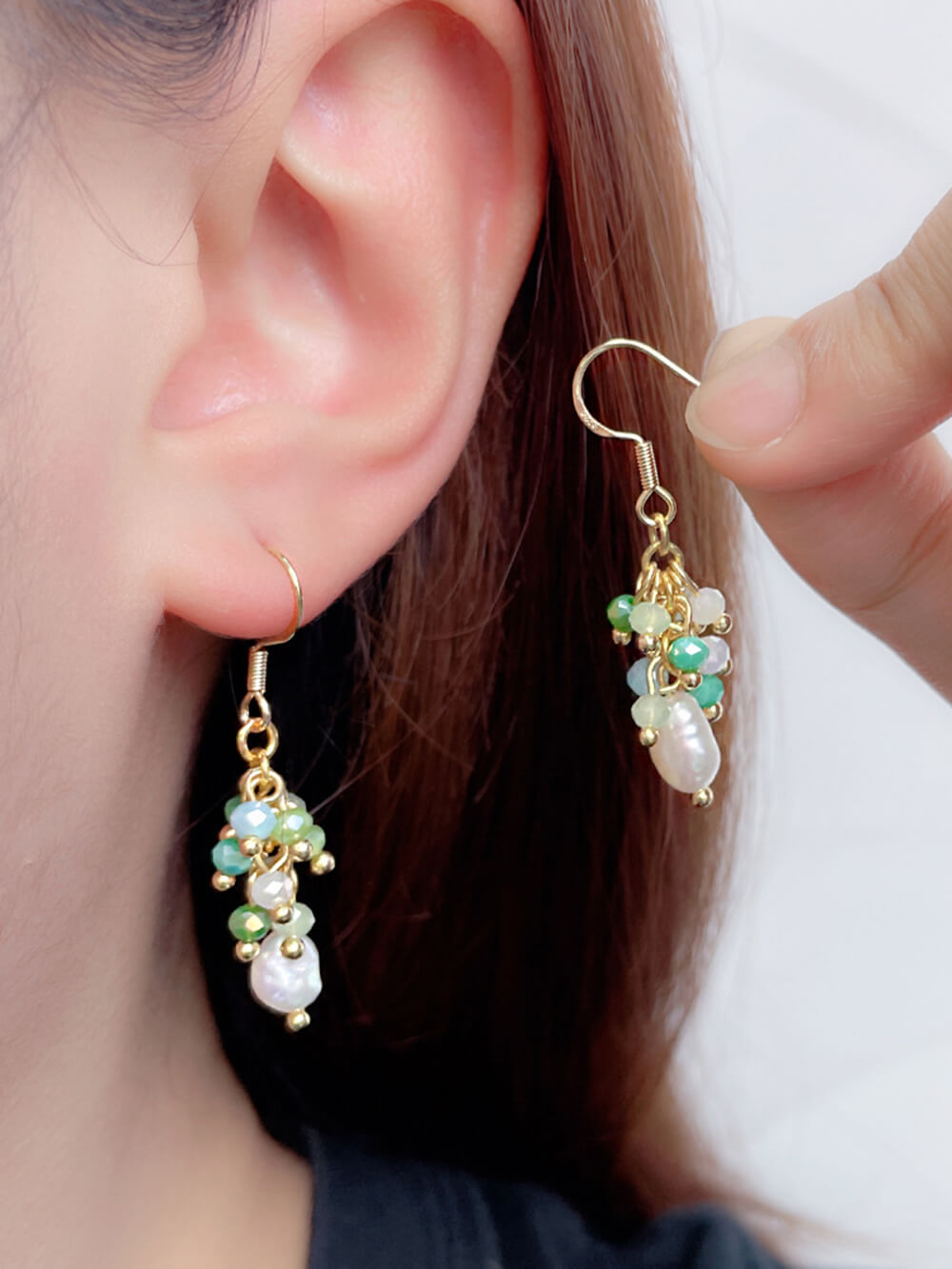 Small Fresh Grape Cluster Tassel Earrings Jasmine's Boutique Australia