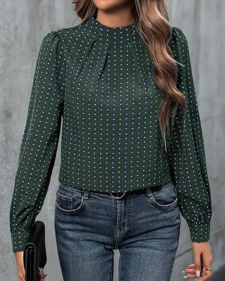 Vintage Charm Geometric Blouse Jasmine's Boutique Australia