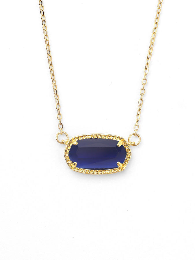 Oval Birthstone Pendant Necklace Jasmine's Boutique Australia