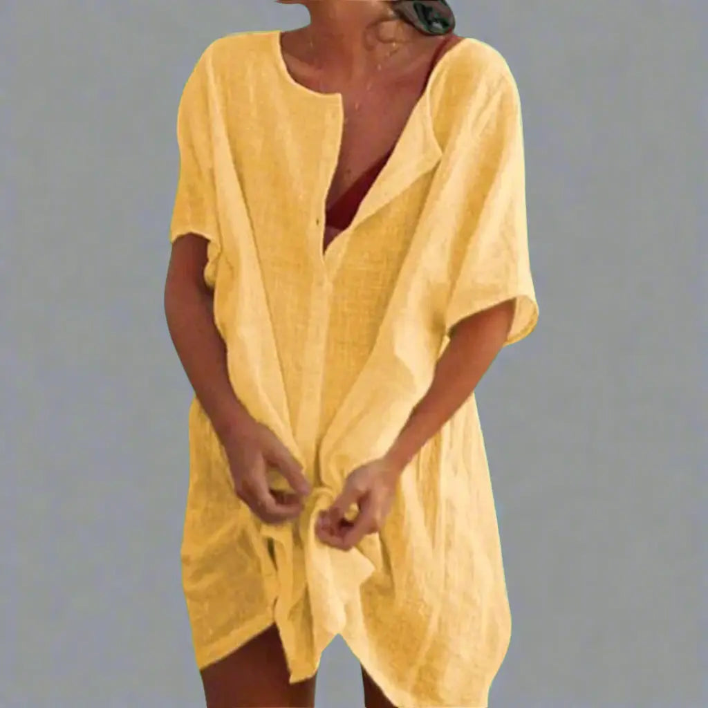 Organic summer dress made of cotton and linen for comfortable summer moments Jasmine's Boutique Australia