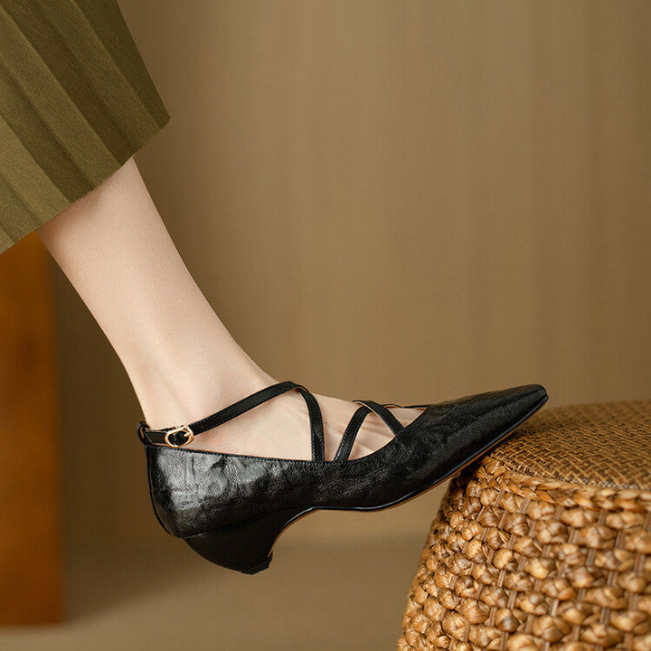 Lira Genuine Leather Heels  Liora Lane Boutique