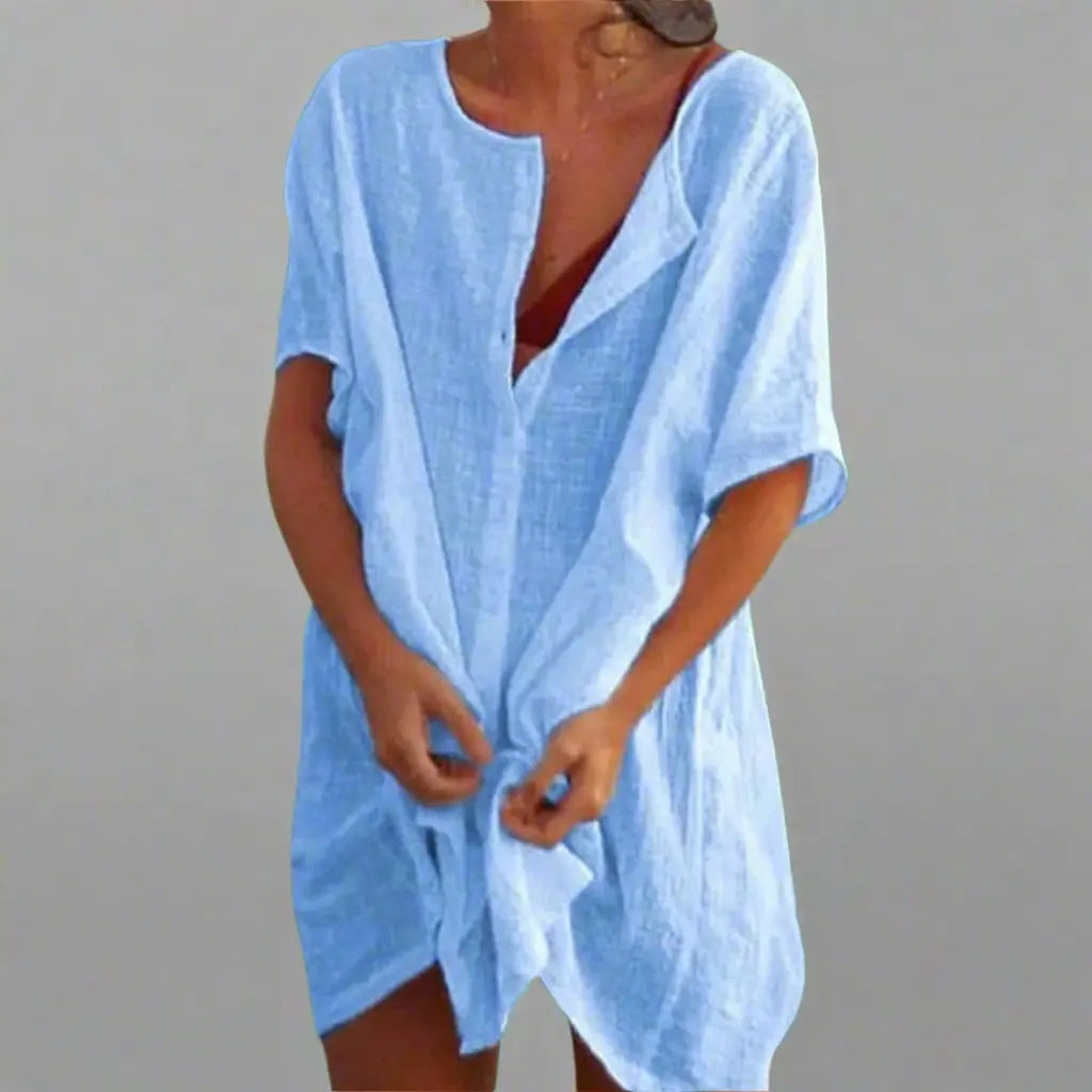 Organic summer dress made of cotton and linen for comfortable summer moments Jasmine's Boutique Australia