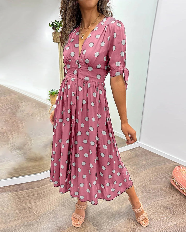 Monique™ | Elegant Polka Dot Dress Jasmine's Boutique Australia