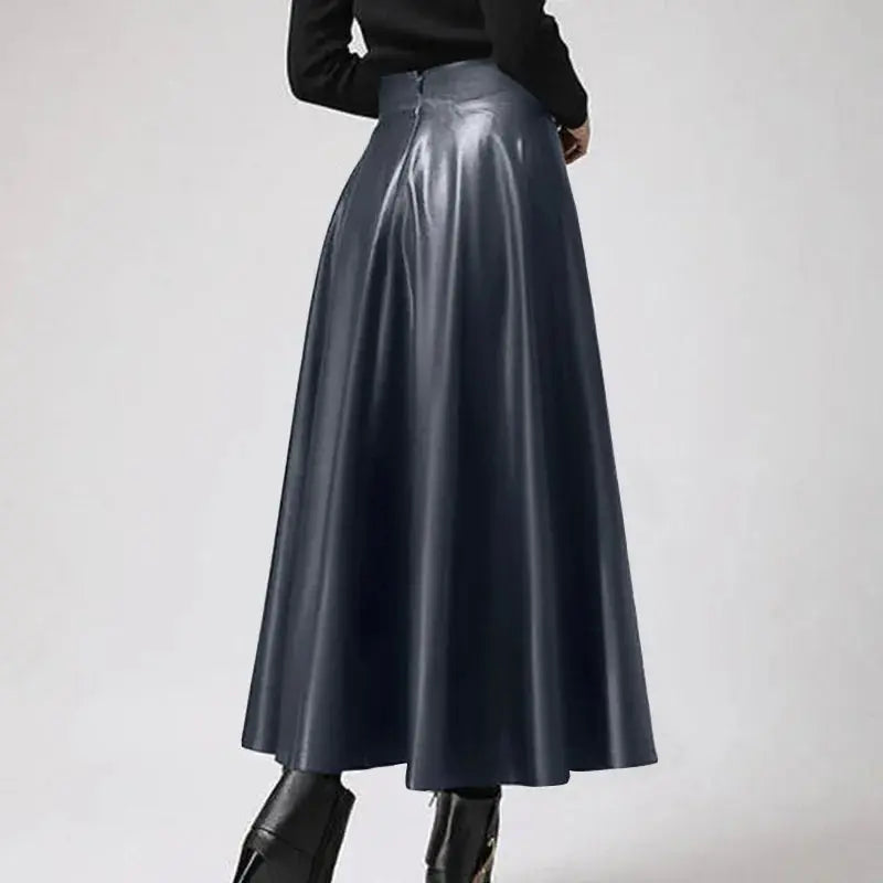 Elegant High-Waist Faux Leather Maxi Skirt Jasmine's Boutique Australia