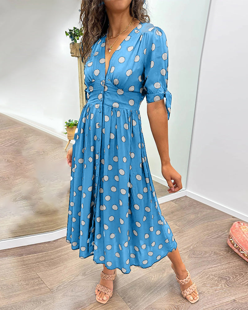 Monique™ | Elegant Polka Dot Dress Jasmine's Boutique Australia