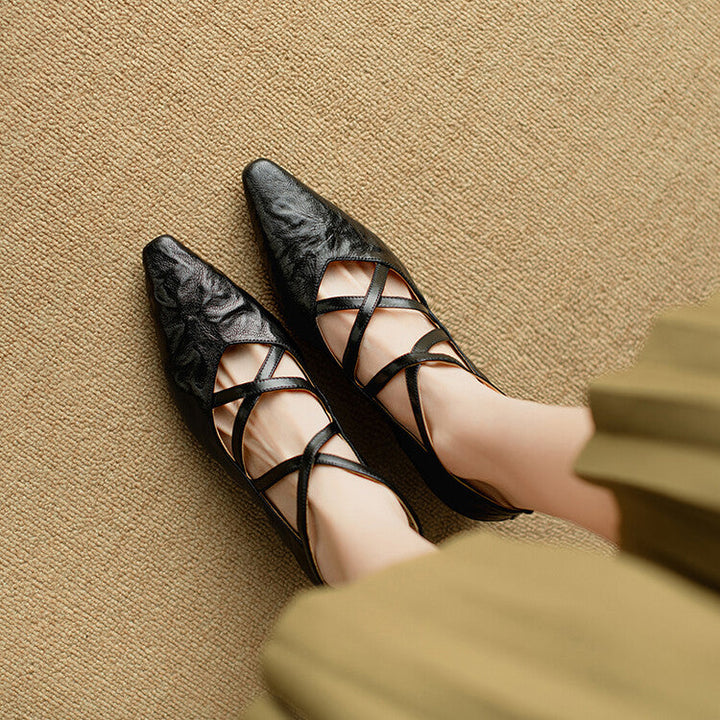 Lira Genuine Leather Heels  Liora Lane Boutique