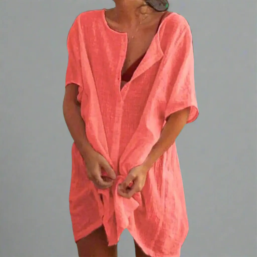 Organic summer dress made of cotton and linen for comfortable summer moments Jasmine's Boutique Australia