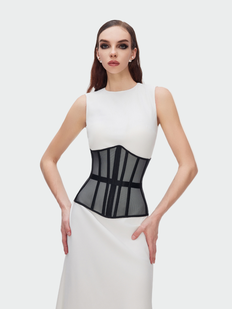 Noir Mesh Waist Corset Jasmine's Boutique Australia