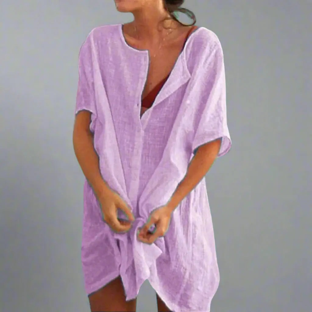 Organic summer dress made of cotton and linen for comfortable summer moments Jasmine's Boutique Australia