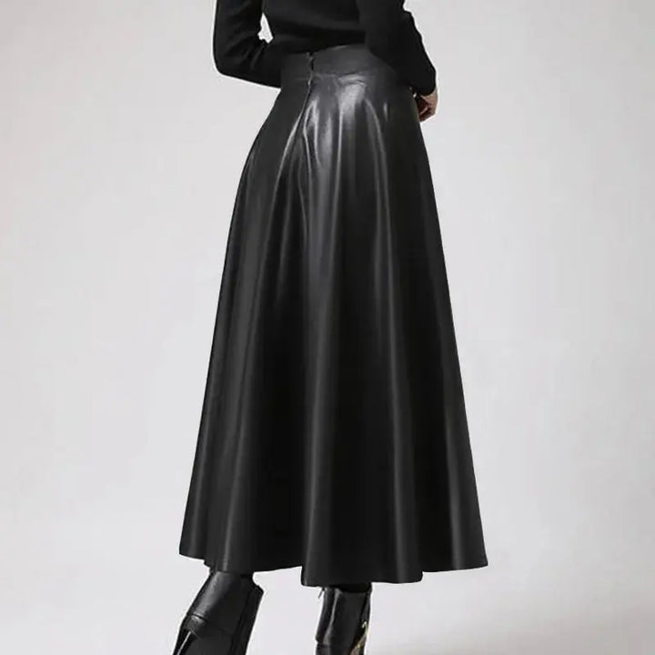 Elegant High-Waist Faux Leather Maxi Skirt Jasmine's Boutique Australia