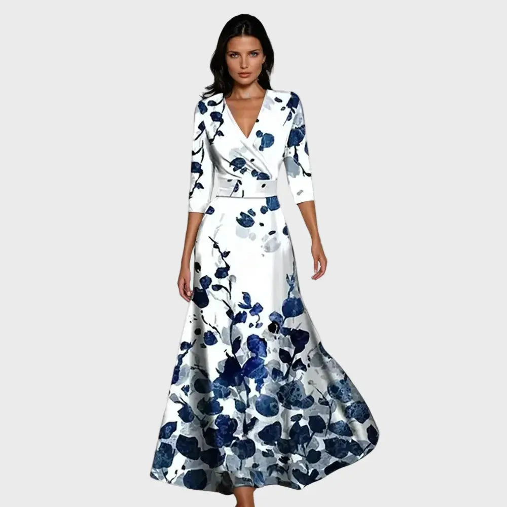 Elegant Beige Floral Maxi Dress Jasmine's Boutique Australia