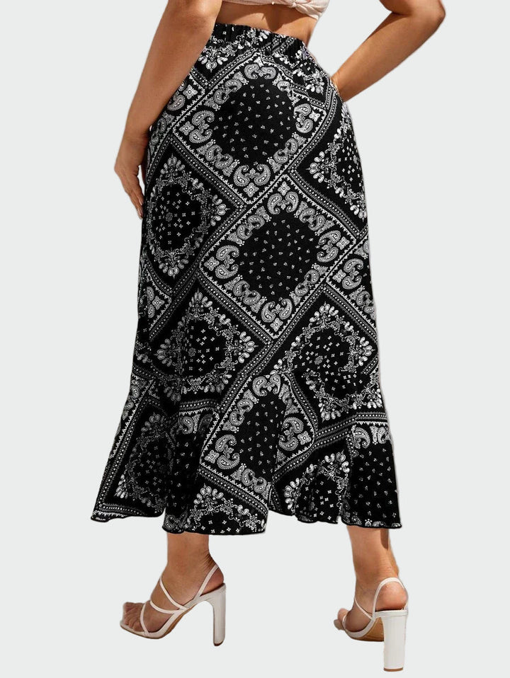 Midnight Bandana Midi Skirt Jasmine's Boutique Australia
