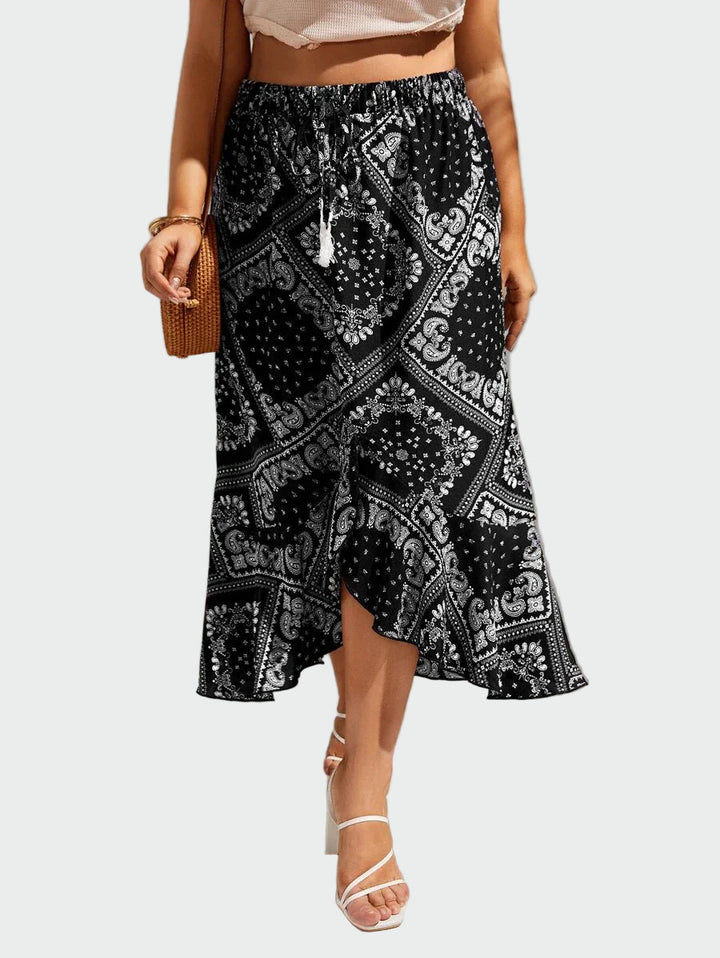 Midnight Bandana Midi Skirt Jasmine's Boutique Australia