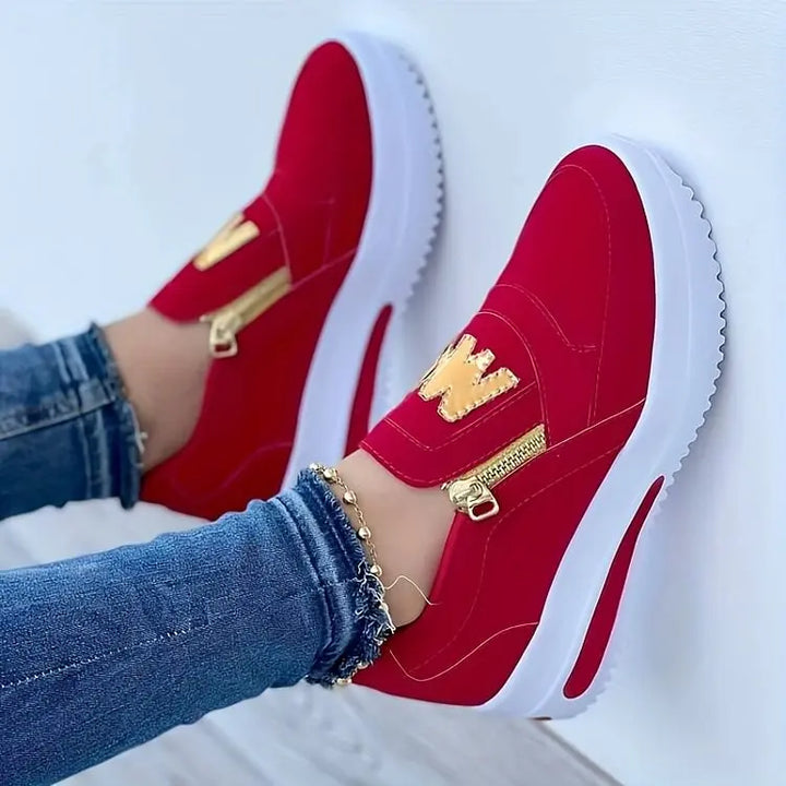 Crimson Edge Slip-On Sneakers  html Copy Edit Jasmine's Boutique Australia