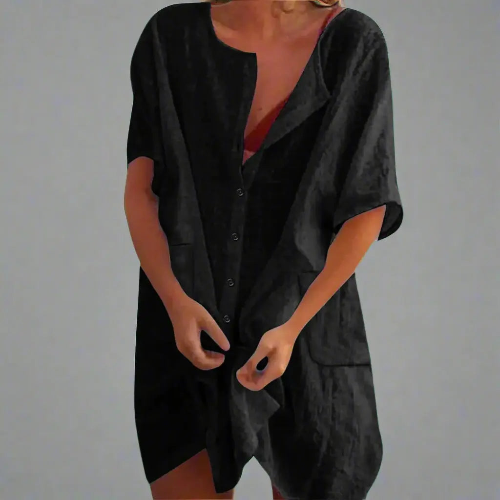 Organic summer dress made of cotton and linen for comfortable summer moments Jasmine's Boutique Australia