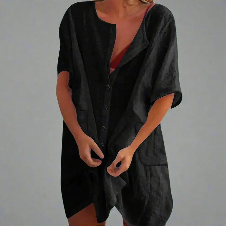 Organic summer dress made of cotton and linen for comfortable summer moments Jasmine's Boutique Australia