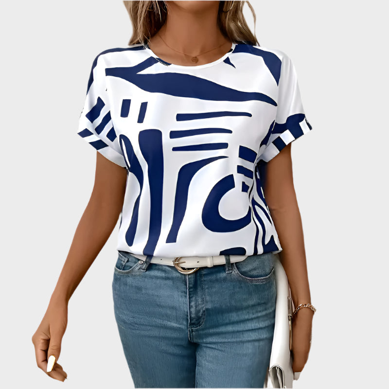 Daily T-shirt with Abstract Design Jasmine's Boutique Australia