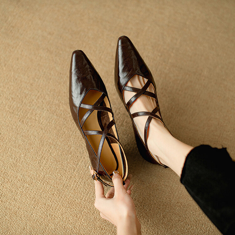 Lira Genuine Leather Heels  Liora Lane Boutique