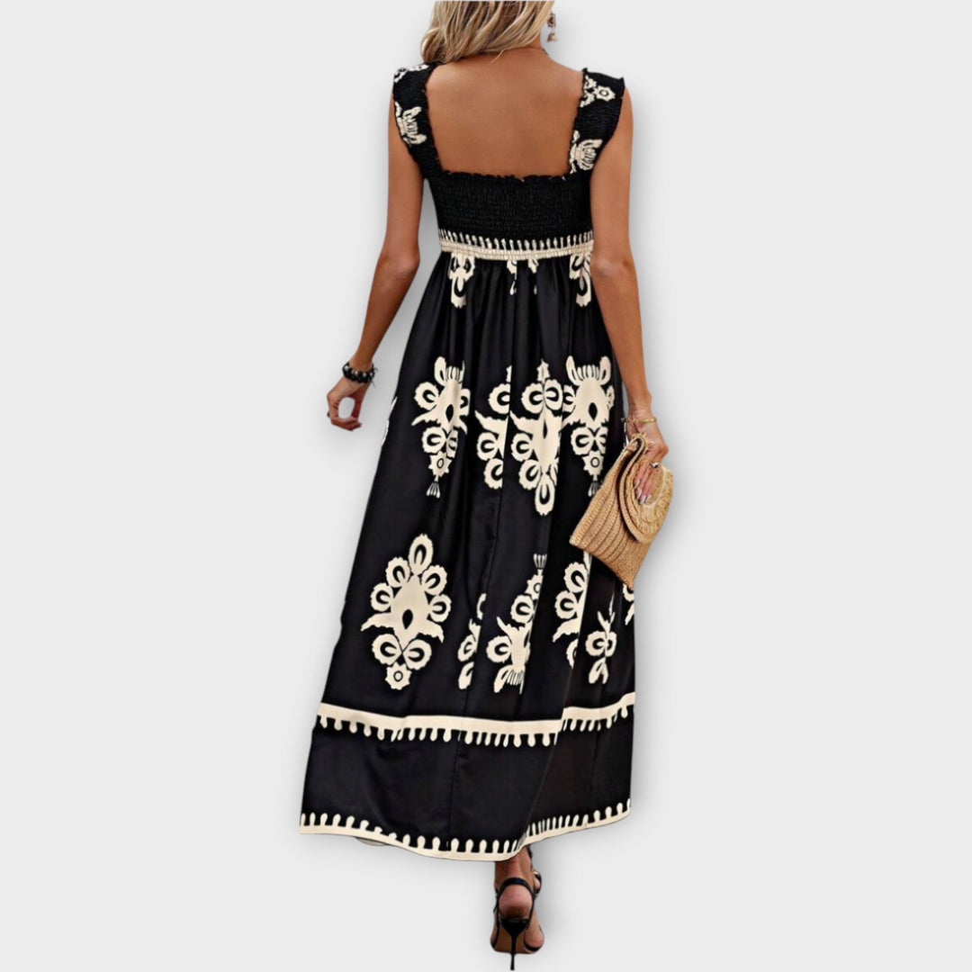 Stylish Beach Dress with Square Neckline Jasmine's Boutique Australia