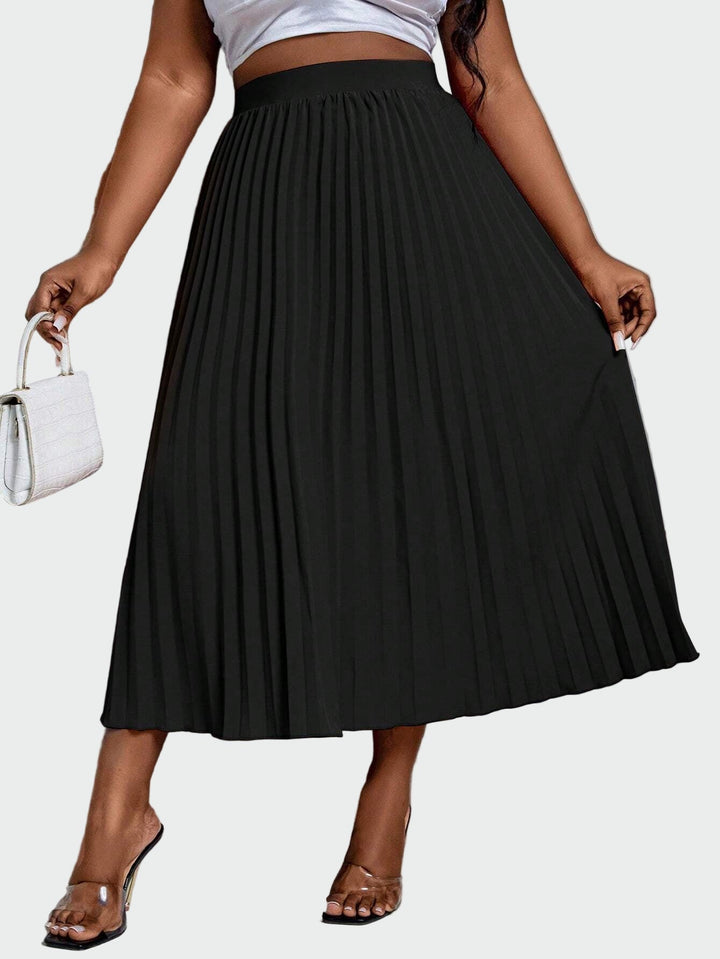 Elegant Pleated Beige Midi Skirt Jasmine's Boutique Australia