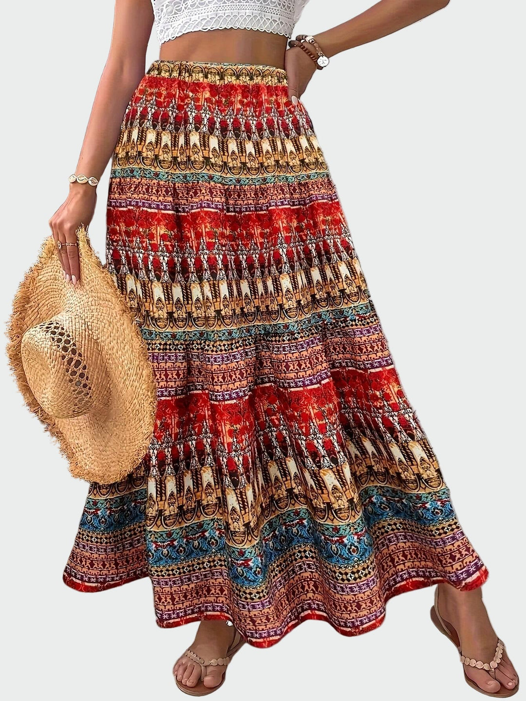 Boho Sunset Maxi Skirt Jasmine's Boutique Australia