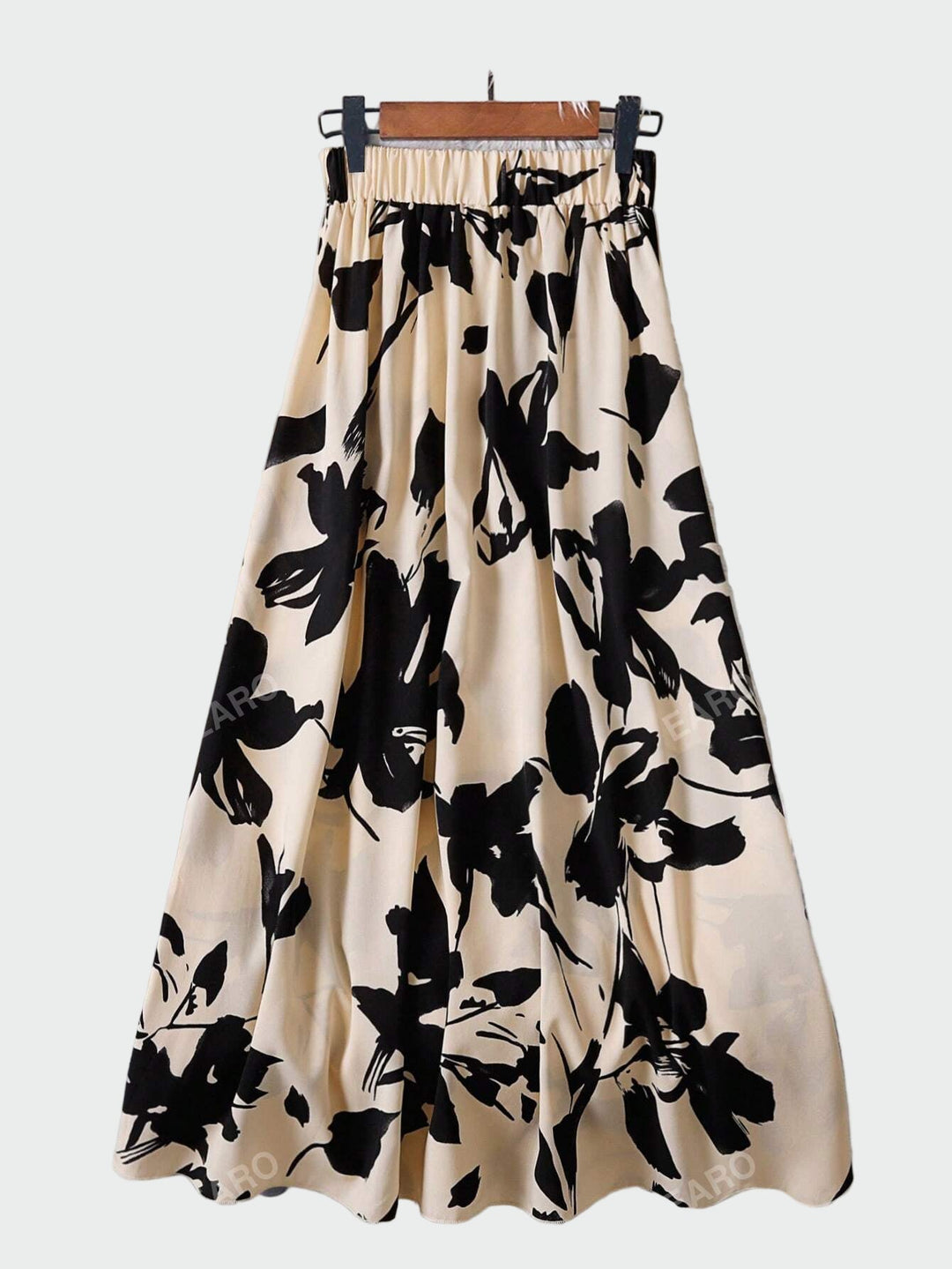 Beige & Black Floral Maxi Skirt Jasmine's Boutique Australia