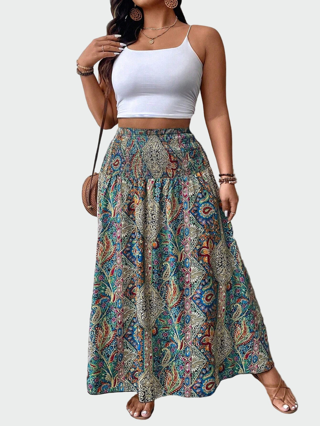 Boho Printed Maxi Skirt Jasmine's Boutique Australia